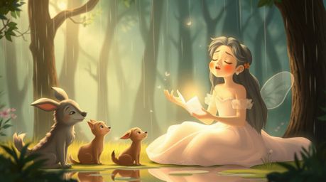 Immerse yourself in a scene of ethereal beauty: a princess with a radiant aura, captured in a vintage 2D animation style, ser