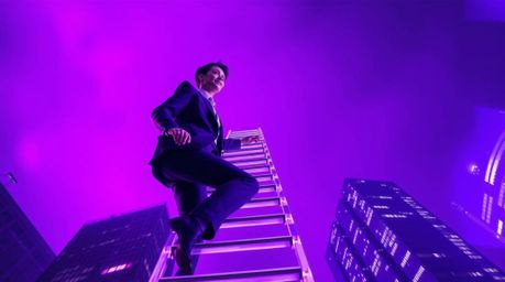This artwork captures the abstract concept of success through creative light art and deep ultraviolet hues. A refined busines