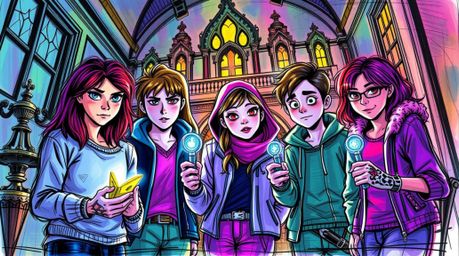 Dive into a captivating world of mystery and art!  Follow a group of diverse teens as they unravel secrets within a vibrant, 