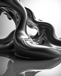 A collection of captivating images showcasing sculptural 3D fluid shapes crafted from mercury.  Captured with a low-angle per