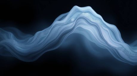 Explore stunning fluid abstract wave art rendered with a captivating pastel gradient texture and dramatic chiaroscuro lightin