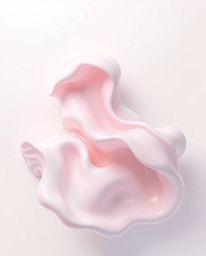 Explore a captivating world of abstract 3D liquid forms rendered in soothing pastel colors and soft lighting. This collection