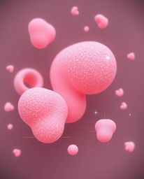 This captivating infrared image presents an adorable and charming collection of abstract shapes, enhanced by glitch effects, 