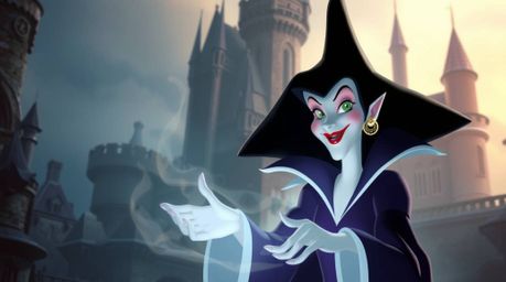 A captivating image of a classic Disney villain, rendered in a soft, dreamy atmosphere with hazy light and pastel colors.  Th