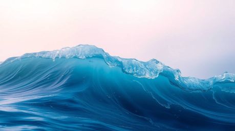 This artwork captures an adorable and cute fluid abstract wave rendered with a beautiful pastel spectrum and gradient texture