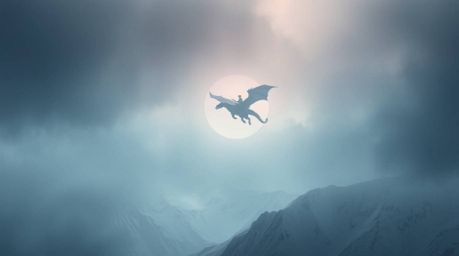 This captivating image evokes a moody and ethereal atmosphere with a strong spiritual vibe. The low contrast and light aura c