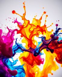 A stunning macro photograph captures the epic scale of vibrant ink swirling in water.  The image showcases abstract shapes an