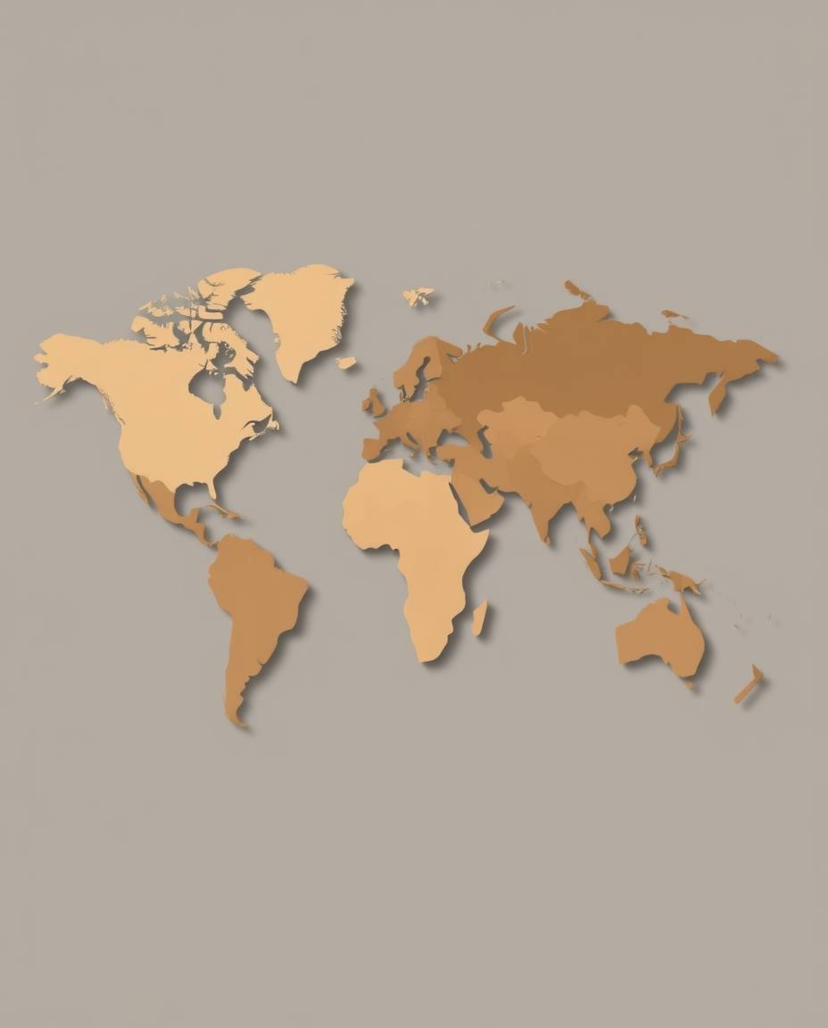 Explore unique world map designs ranging from modern flat styles with natural earth tones to vibrant, abstract concepts using