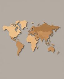 Explore unique world map designs ranging from modern flat styles with natural earth tones to vibrant, abstract concepts using