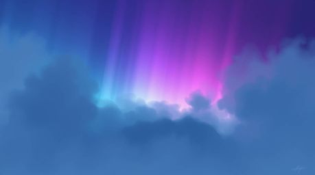 Explore a collection of misty and atmospheric digital sketches featuring loose painterly strokes and captivating aurora borea