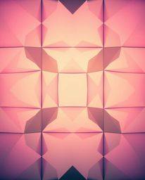 Explore a cinematic geometric pattern wallpaper featuring pastel gradients and vibrant complementary colors. This soft modern
