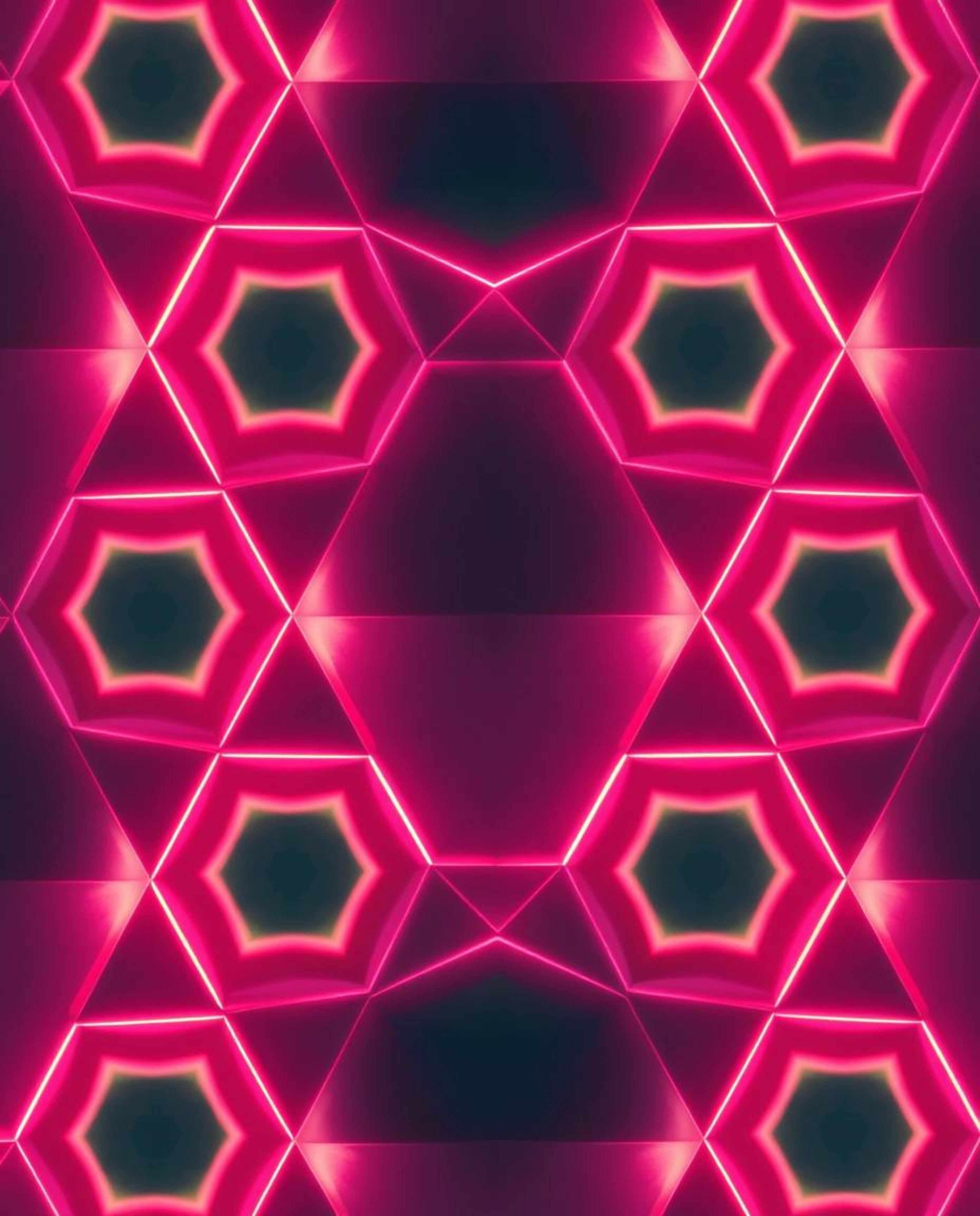 This captivating overhead bird's eye view showcases a seamless geometric pattern composed of hexagons and triangles, rendered