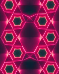 This captivating overhead bird's eye view showcases a seamless geometric pattern composed of hexagons and triangles, rendered