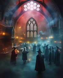 Immerse yourself in a dreamlike atmosphere that pervades a magical school teeming with young wizards. Gentle color contrasts 