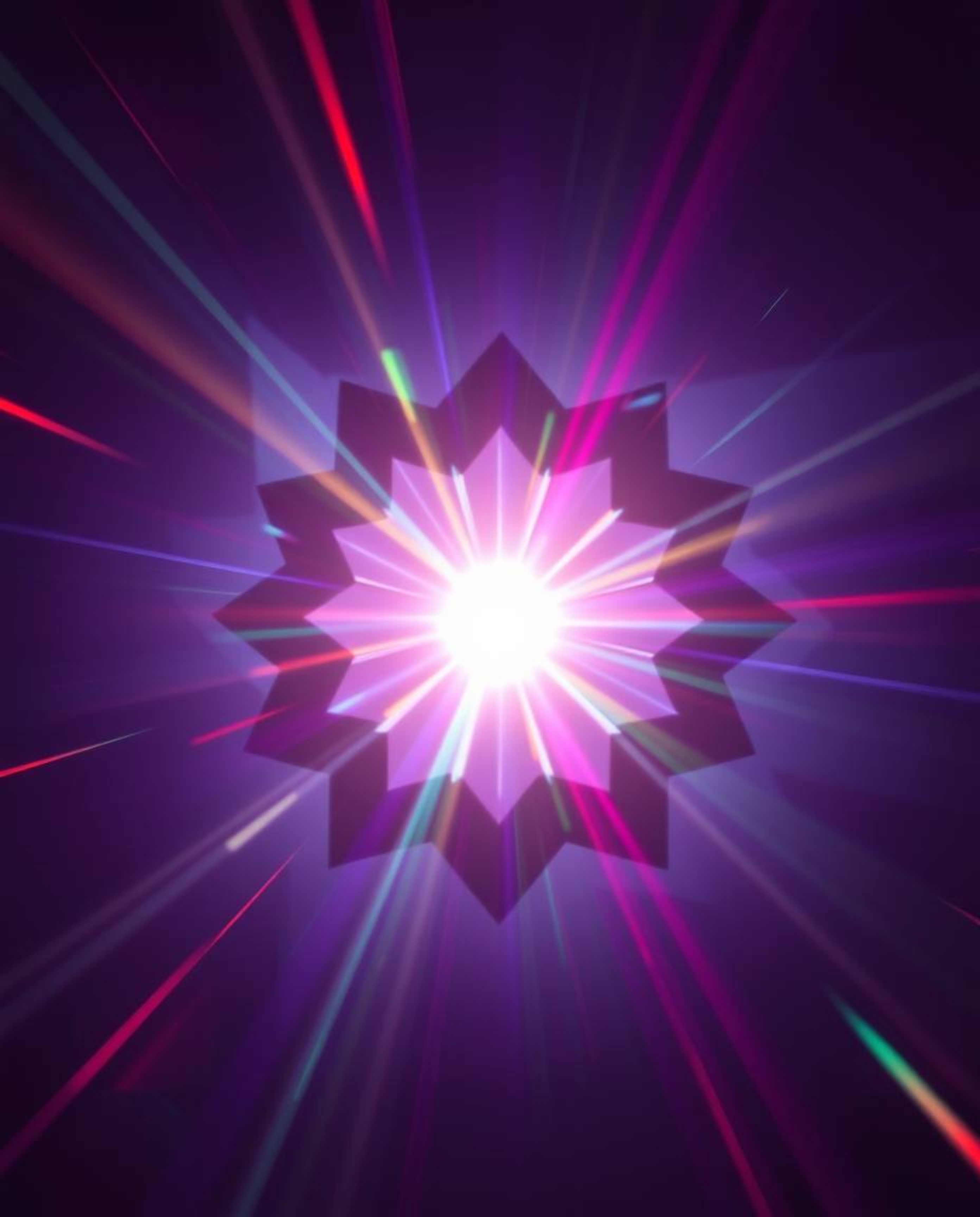 Explore the captivating fusion of bright lens flares and intricate origami styles in abstract art. Discover glitch effects, f