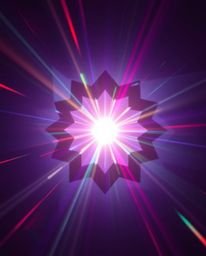 Explore the captivating fusion of bright lens flares and intricate origami styles in abstract art. Discover glitch effects, f