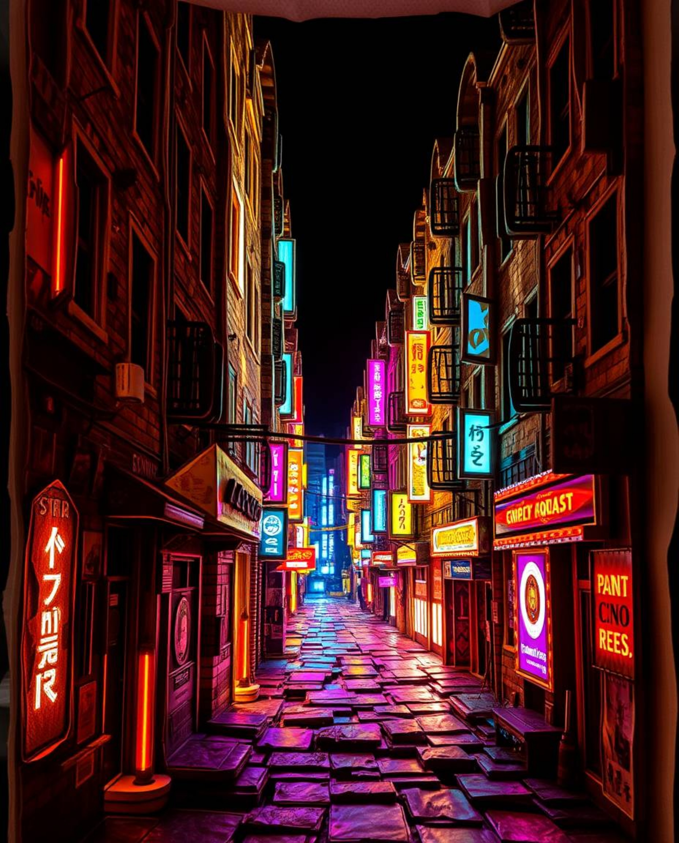 Discover unique cyberpunk-inspired light art crafted from layered papier-mâché.  These sculptures feature a sculpted, texture