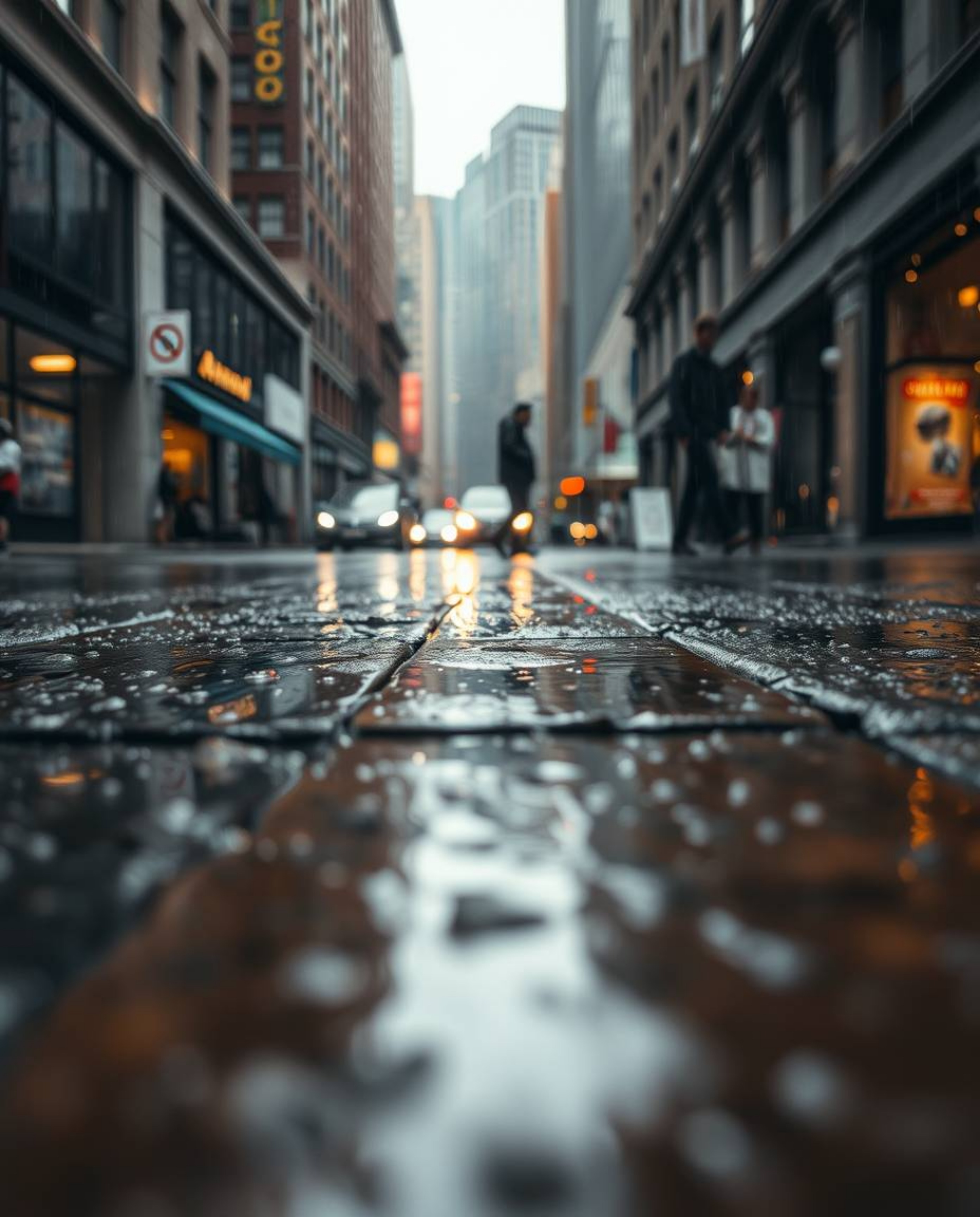 A captivating collection of images showcasing the beauty of rain-soaked city streets.  Explore candid close-up street photogr
