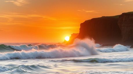 Experience the breathtaking beauty of gentle soft light meeting bright, vibrant colors.  Picture waves crashing dramatically 