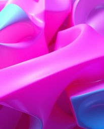 Explore the mesmerizing world of extreme macro photography featuring vibrant 3D shapes adorned with smooth gradient textures.