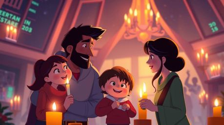 Experience a heartwarming family reunion in a modern future setting, brought to life in stunning Pixar style.  This epic scen
