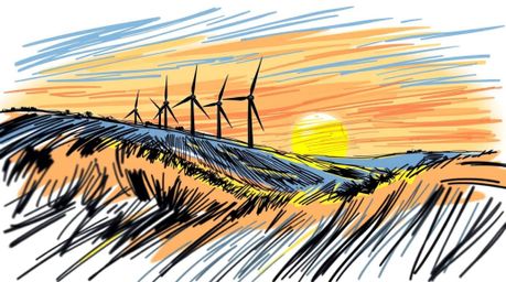 This artwork captures a dynamic, hand-drawn color sketchnote style with blurred lines and energetic action poses, beautifully