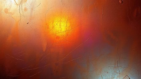 Explore the captivating world of iridescent bronze textures with vibrant color shifts. This artwork features a metallic surfa