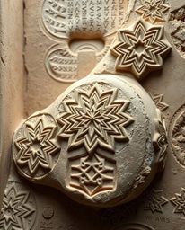 Explore the captivating beauty of sculptural clay art showcasing intricate Islamic geometric patterns meticulously carved in 