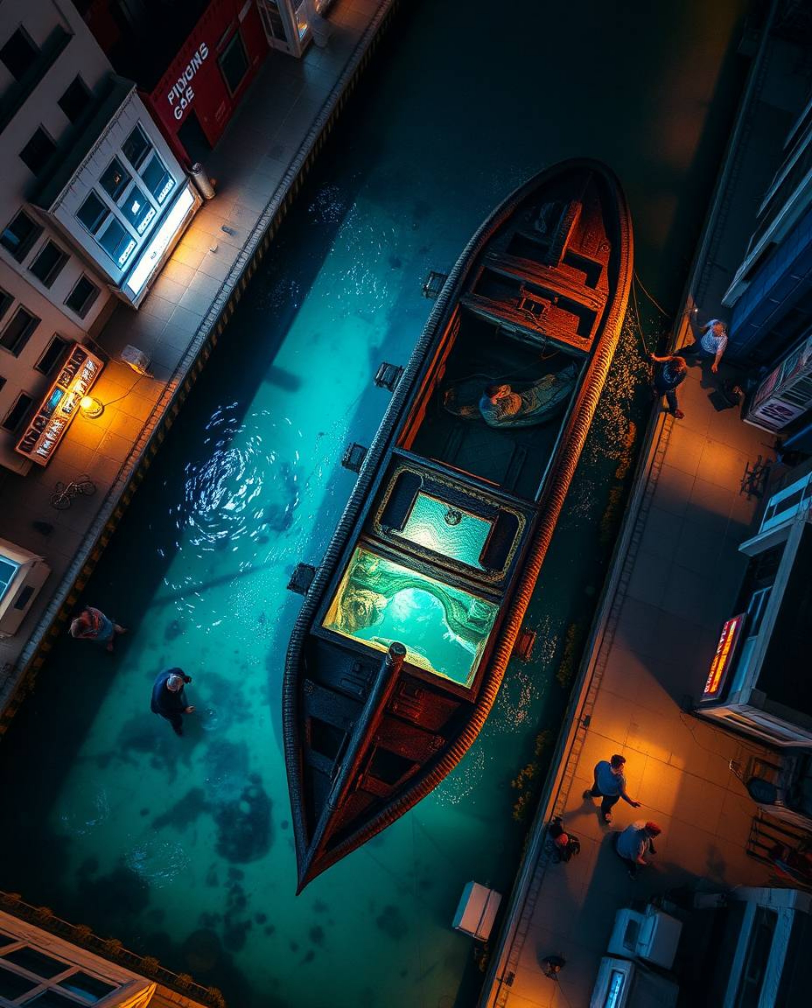 Explore a captivating underwater world through candid street photography. This series presents a unique bird's eye view of a 