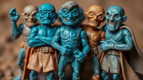 Explore the bizarre and beautiful world of misfit heroes brought to life through stunning sculptural clay art.  Each piece is