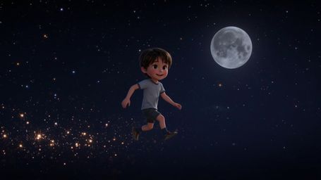 Capture the essence of childhood wonder with this cinematic photograph, reminiscent of Pixar's signature warmth. A joyful, cu