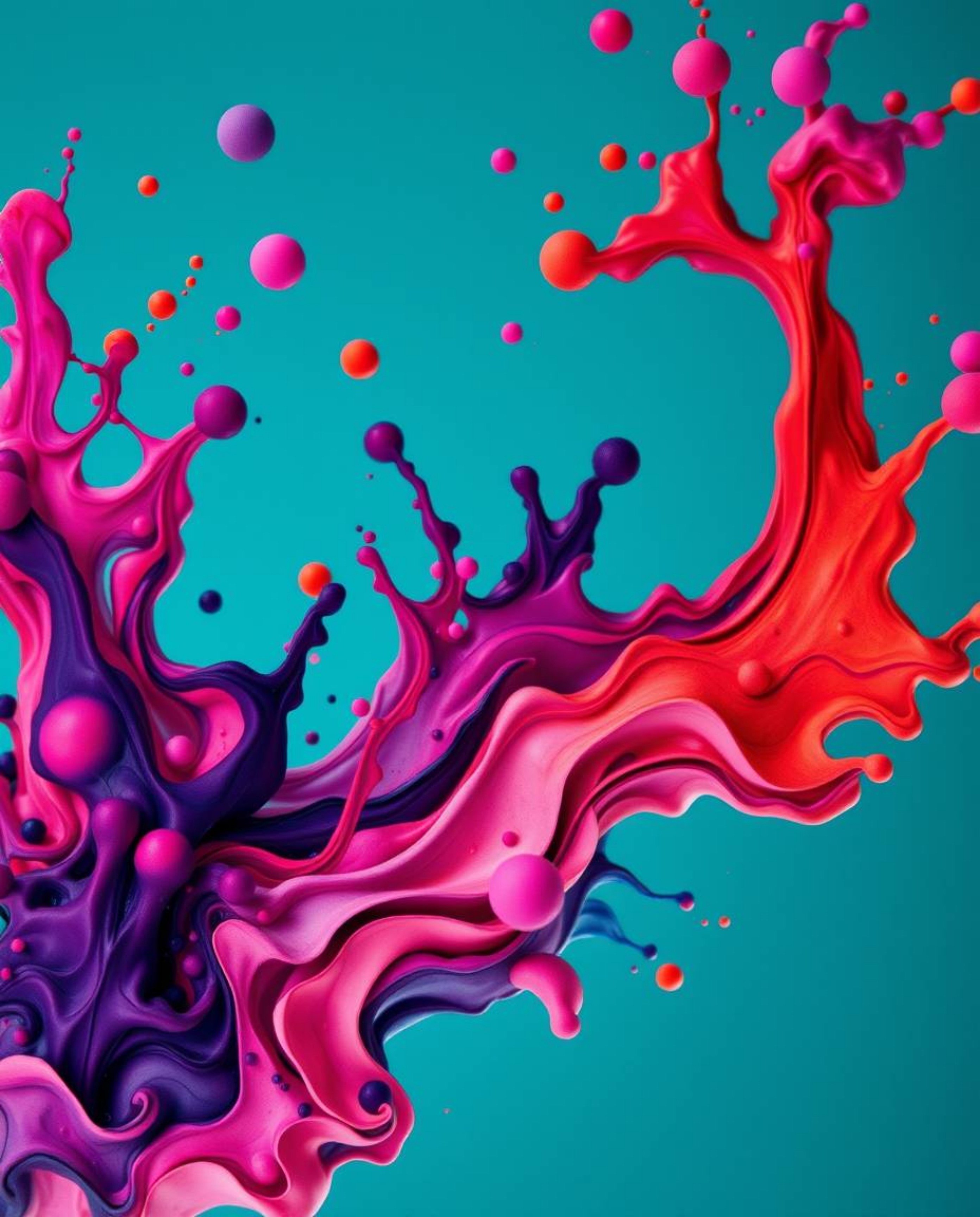 A captivating macro photograph showcases vibrant ink splashes in water, reminiscent of a layered papier-mâché aesthetic.  The