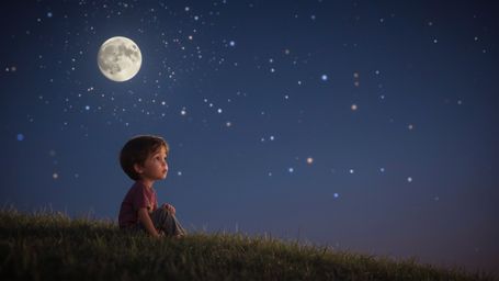 Experience a moment of pure magic with this warm and whimsical cinematic photograph, imbued with a gentle, Pixar-inspired qua