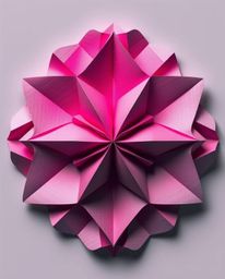 A captivating monochrome image showcases a vibrant and graceful 3D geometric pattern reminiscent of folded paper.  The design
