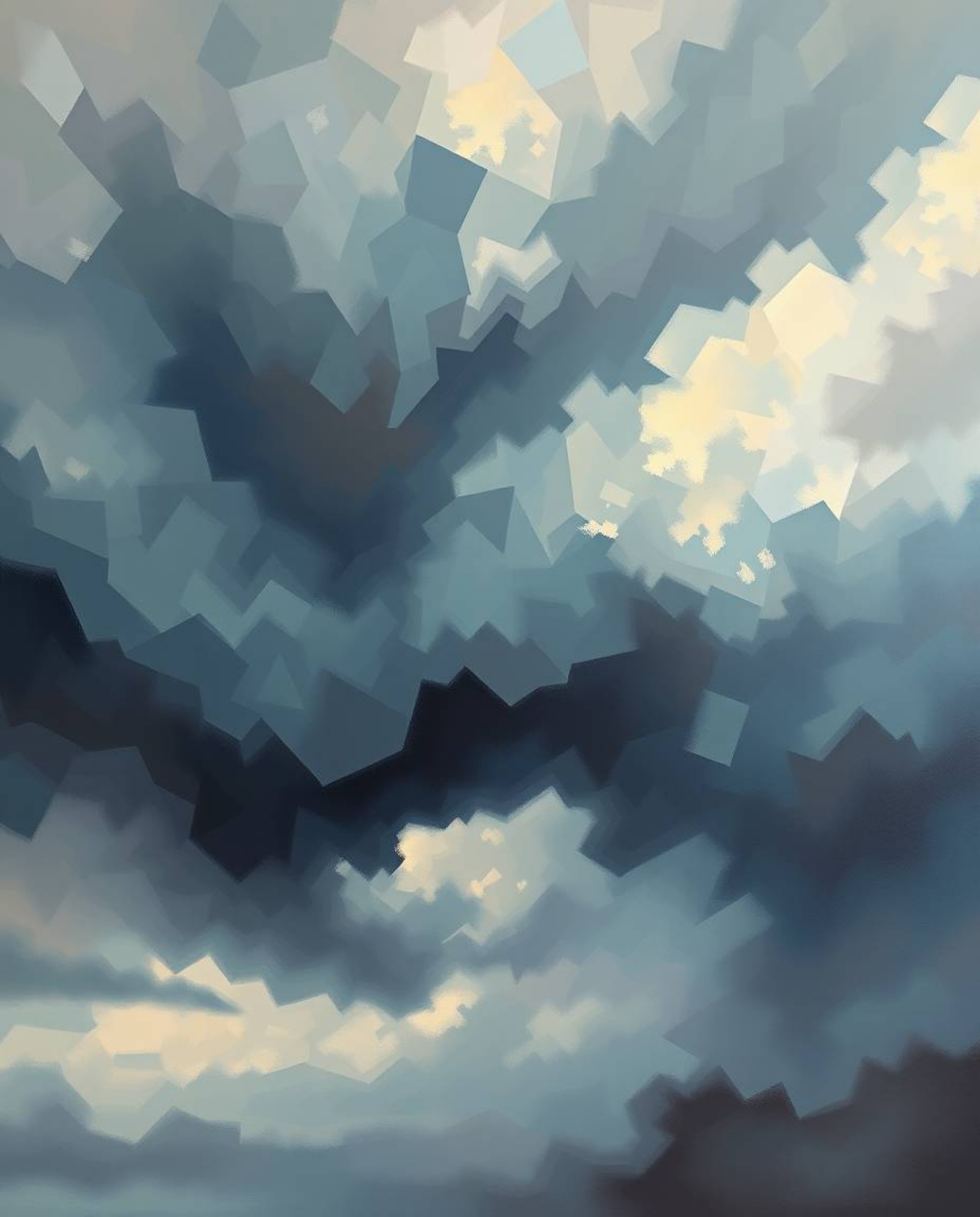 Explore the captivating world of classic oil painting, featuring geometric pattern wallpaper with pastel gradients and a soft
