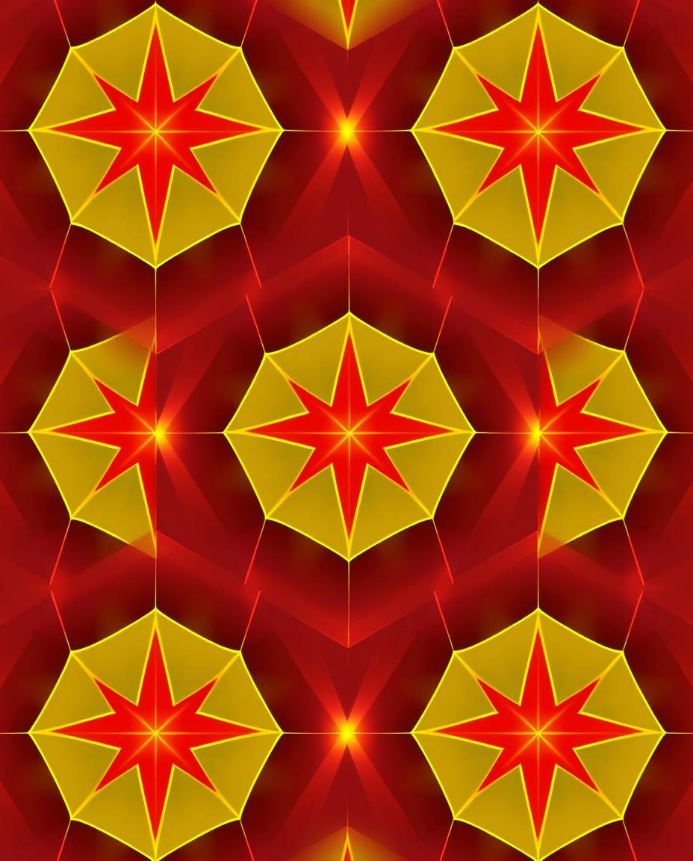 Explore our collection of seamless geometric patterns featuring hexagons and triangles in a striking neon color palette. Thes