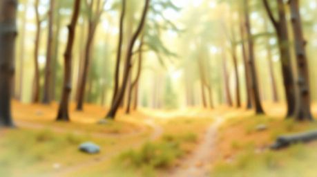 A captivating watercolor painting depicts a dynamic chase scene within a looping forest backdrop.  The artwork features sharp