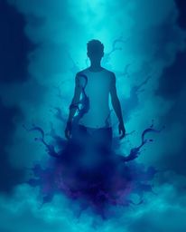 Explore stunning modern art digital paintings featuring cool-toned splash patterns meticulously crafted to form human silhoue
