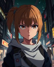 Discover captivating images of a young inventor girl in a futuristic city, rendered in various styles. Explore stunning Iseka