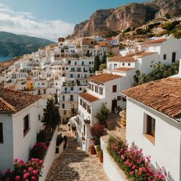 Discover the allure of a small Mediterranean town, a picturesque haven characterized by its labyrinthine narrow streets and e