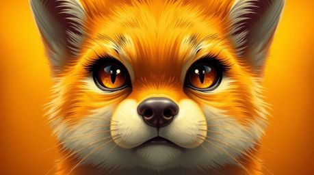 This artwork features a sarcastic animal sidekick brought to life with warm, golden hues. The character boasts expressive eye