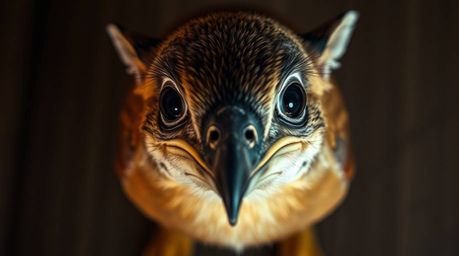 Discover a unique fine art photograph featuring a sarcastic animal sidekick with expressive eyes.  Captured from a warm, slig