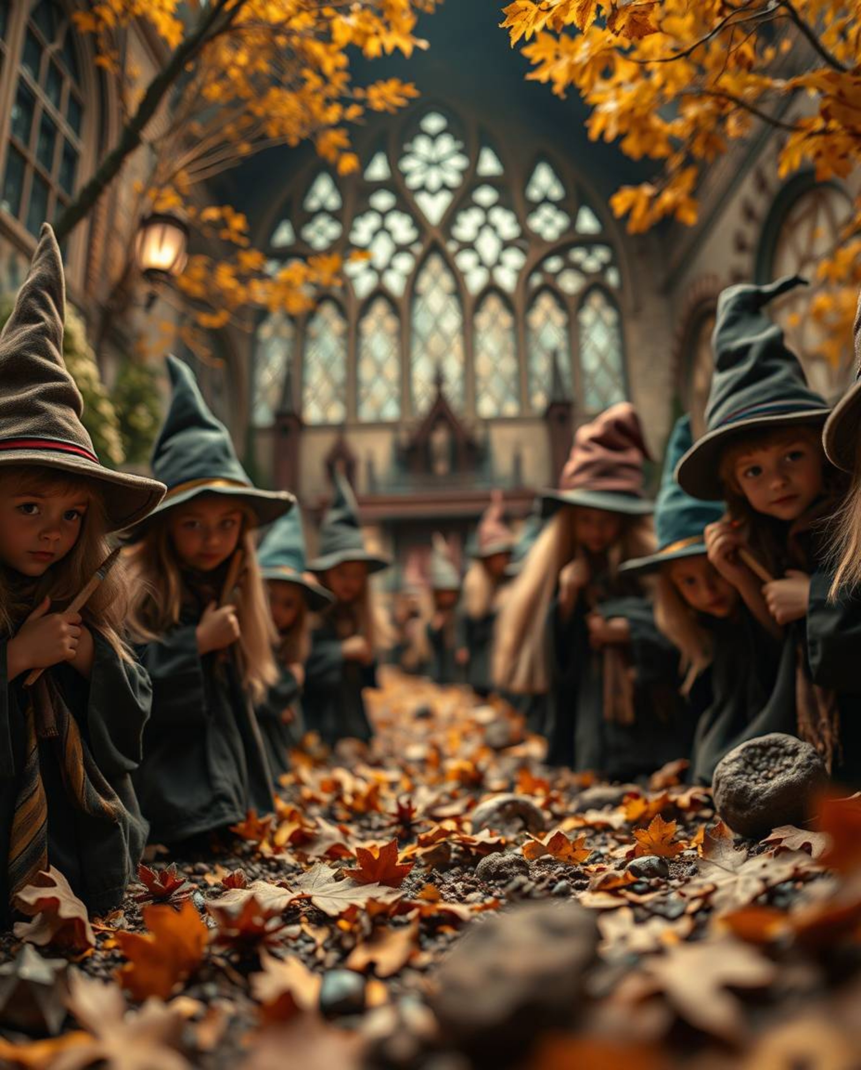 Discover the enchanting world of a magical school brimming with young wizards.  Experience the warmth of autumn colors and a 