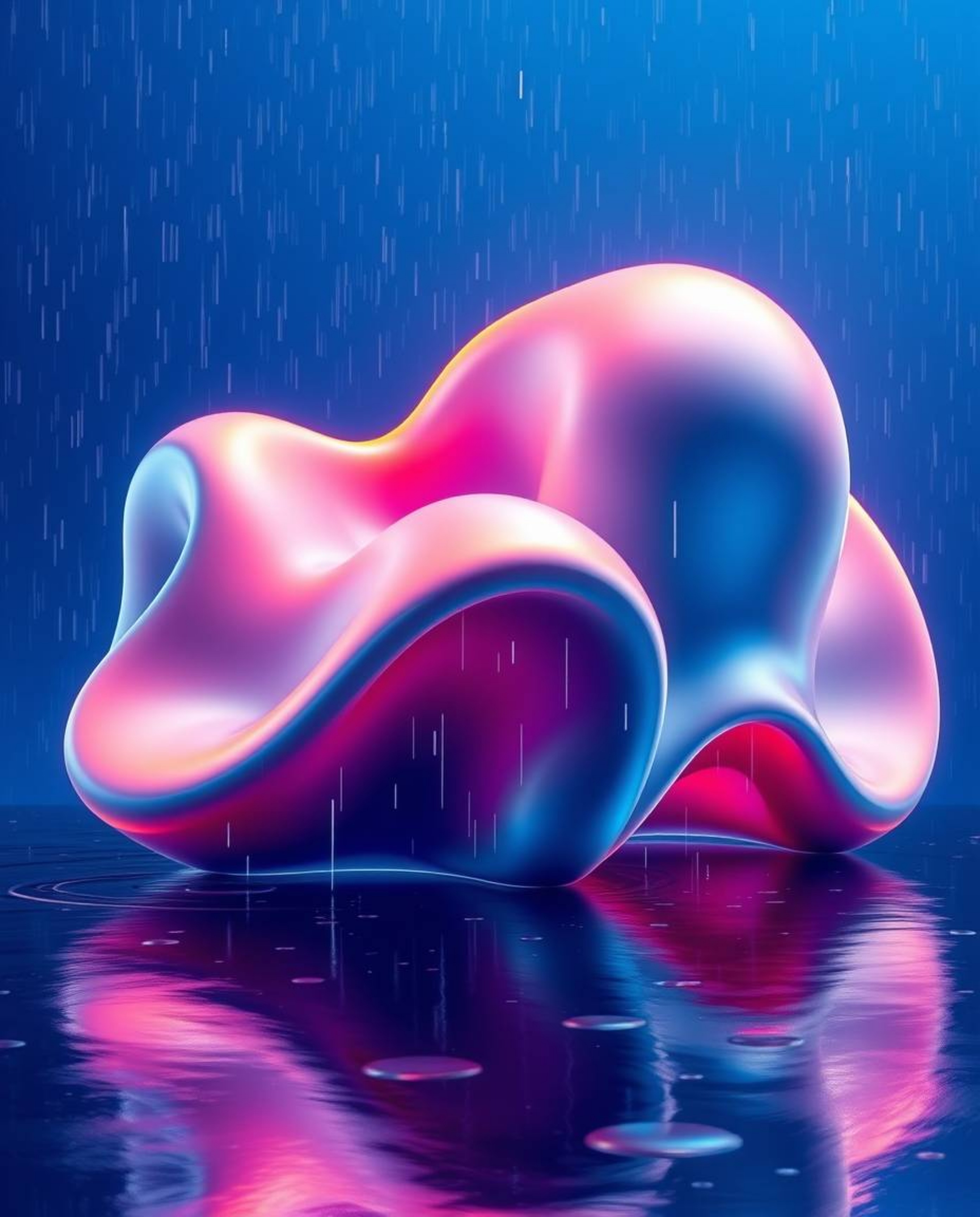 Immerse yourself in a captivating visual experience featuring futuristic 3D fluid shapes with mesmerizing glowing edges again