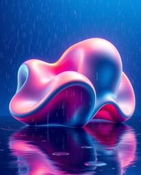 Immerse yourself in a captivating visual experience featuring futuristic 3D fluid shapes with mesmerizing glowing edges again