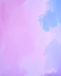This bold acrylic painting showcases vibrant bioluminescent colors with a soft gradient texture blending pink, blue, and viol