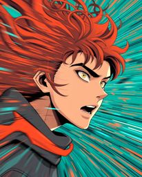 Explore the captivating intersection of dynamic motion and Isekai anime aesthetics with this unique digital art piece. Witnes