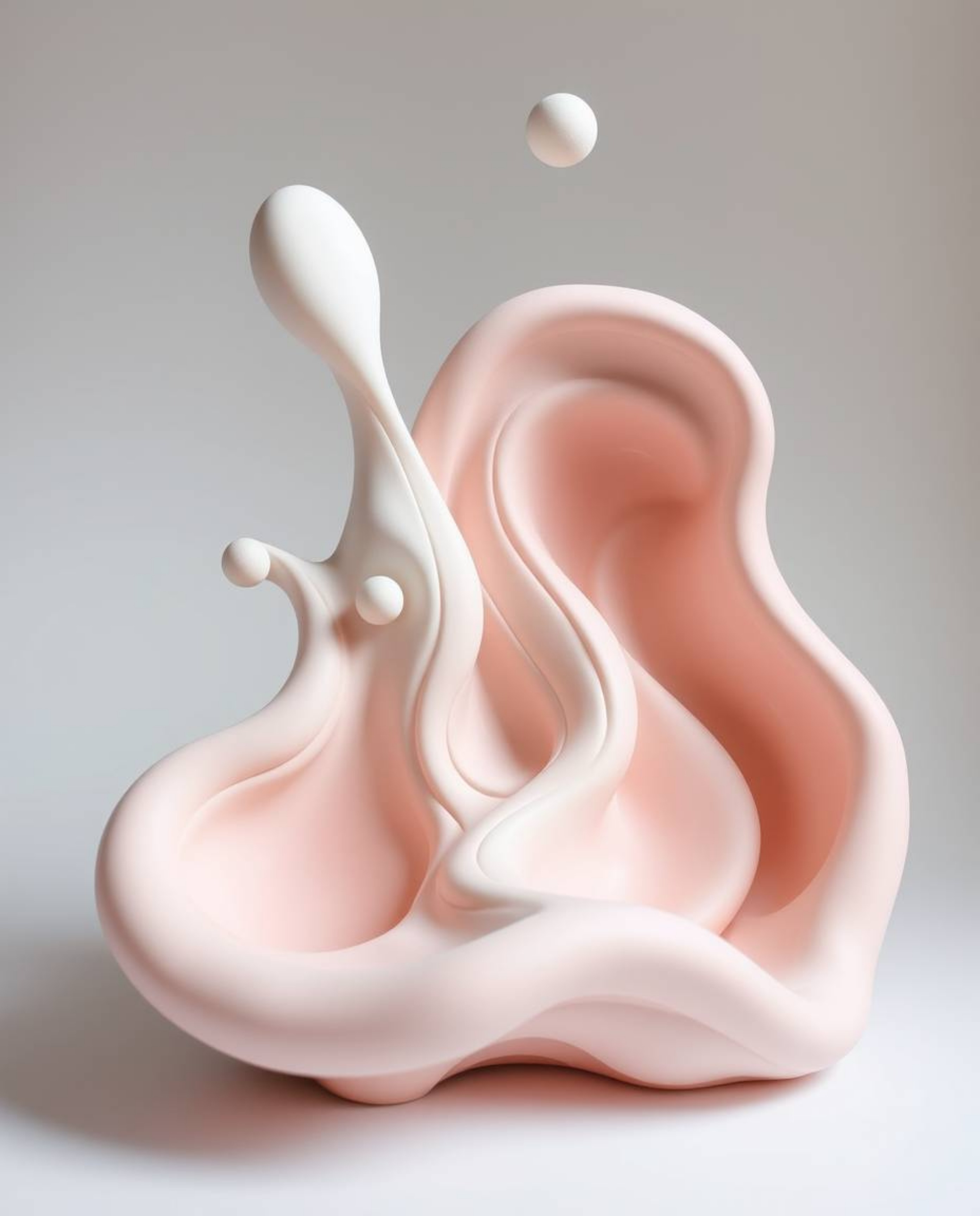 Explore the captivating world of sculptural clay art featuring abstract liquid forms rendered in stunning 3D.  This art showc