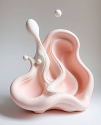 Explore the captivating world of sculptural clay art featuring abstract liquid forms rendered in stunning 3D.  This art showc