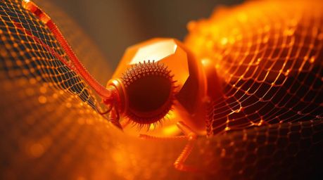 Dive into a dreamlike world with this abstract poster design. Featuring an extreme macro close-up, a warm golden glow, and a 